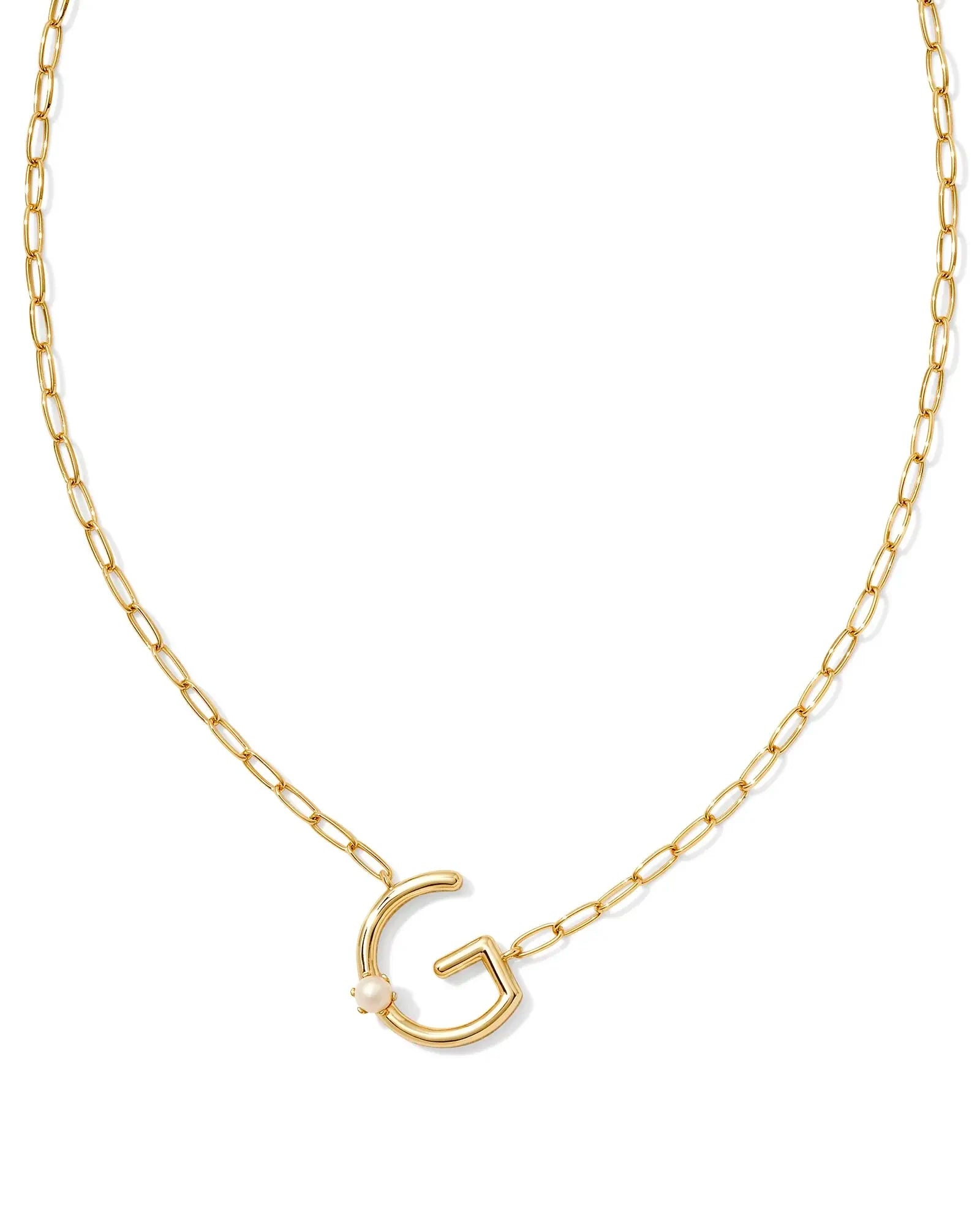 Kendra Scott Pearl Initial Pendant Necklace…