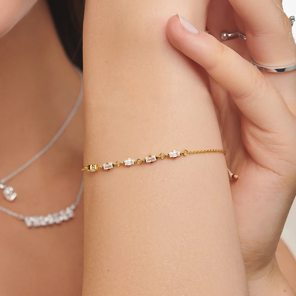 Modern Touch Sterling Silver Bracelet