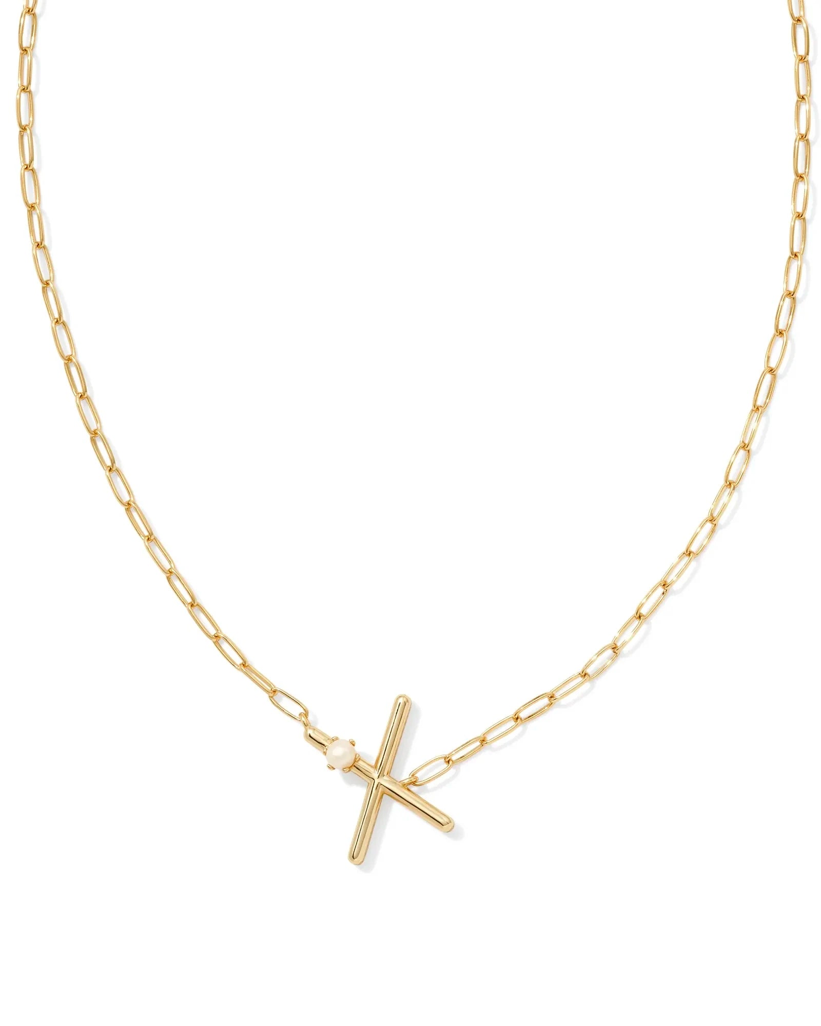 Kendra Scott Pearl Initial Pendant Necklace…