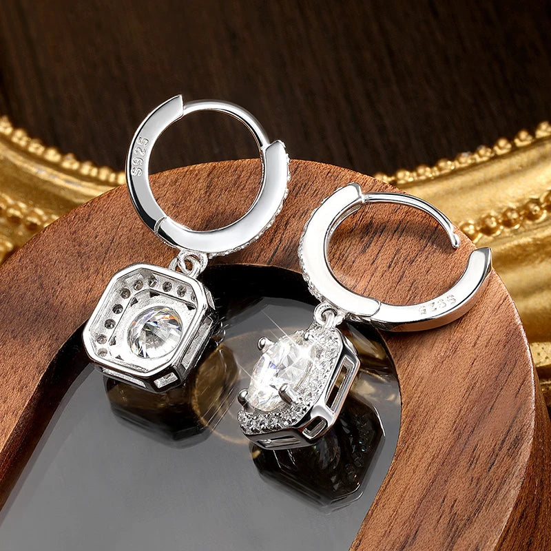 Moissanite 925 Sterling SilverEarrings