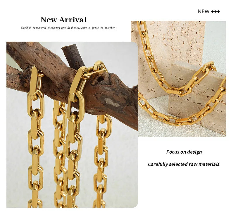 Gold-Plated Luxury Necklace & Bracelet Set