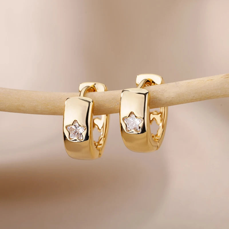 Zircon Luxury Hoop Earrings