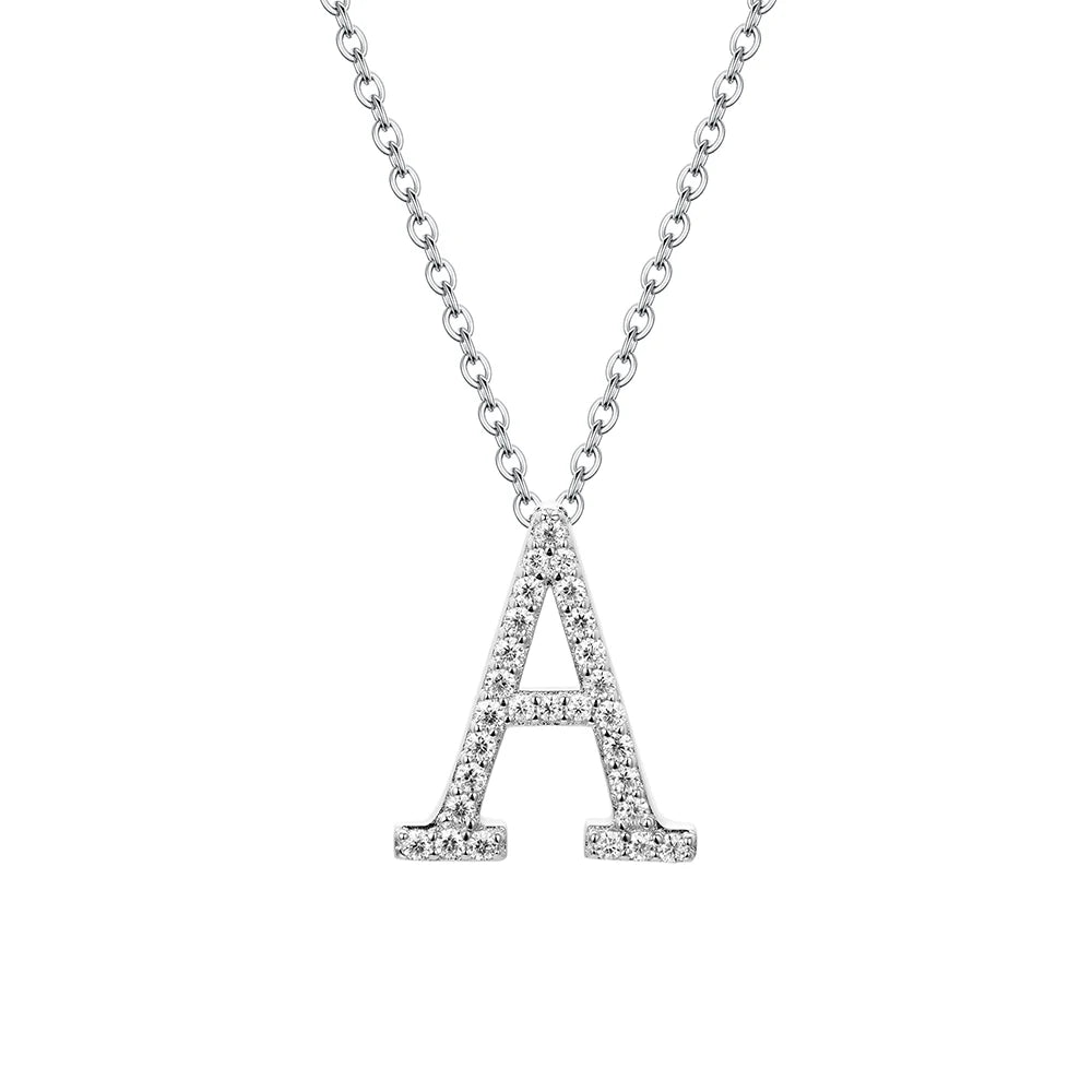 Moissanite Letter Pendant 925