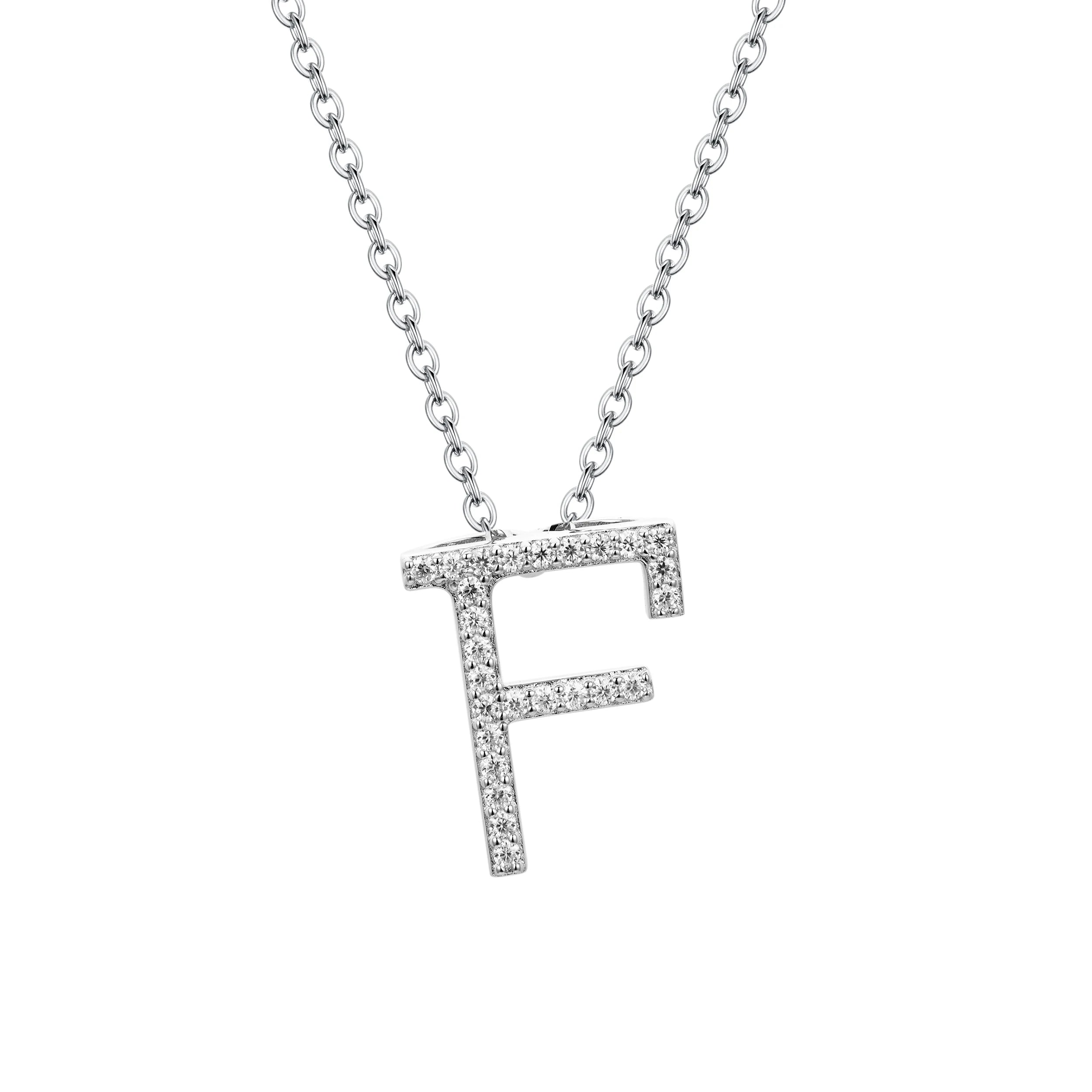 Moissanite Letter Pendant 925