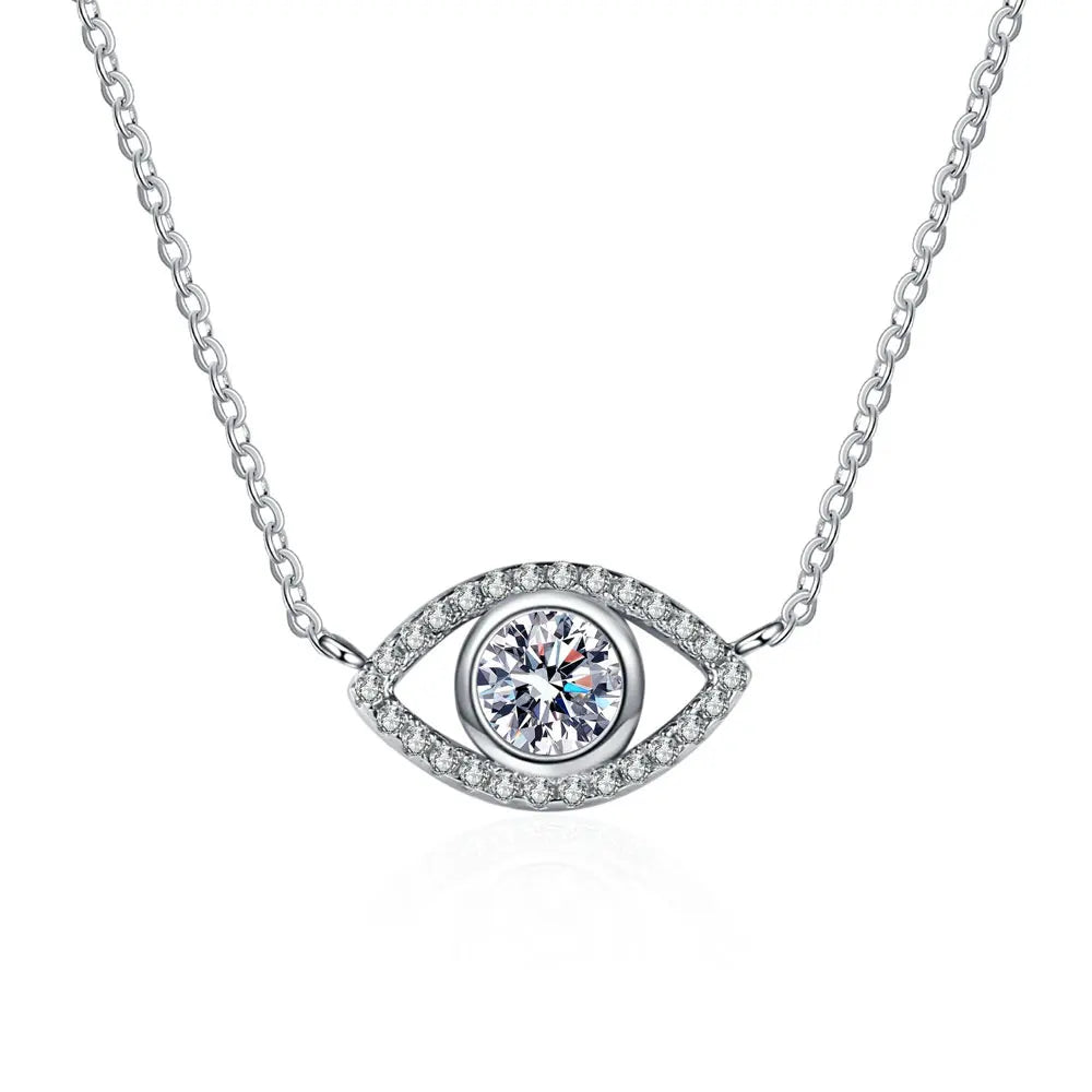 Moissanite Necklace Silver