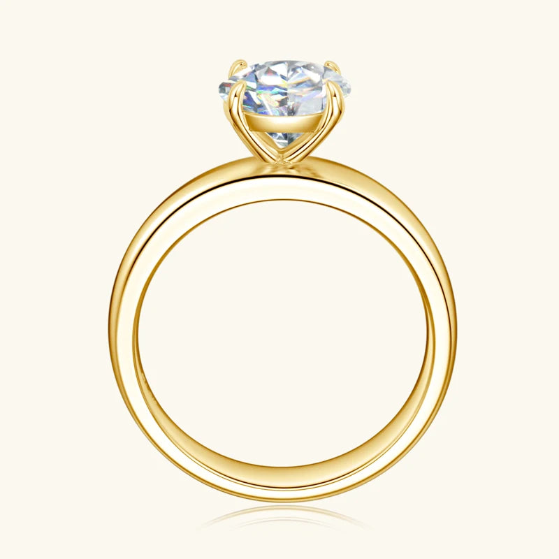 18k Gold Plated Moissanite Wedding Ring