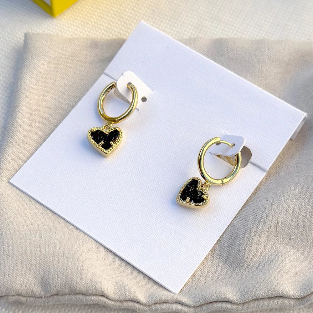 Kendra Scott Gold Heart Huggie Hoop Earrings