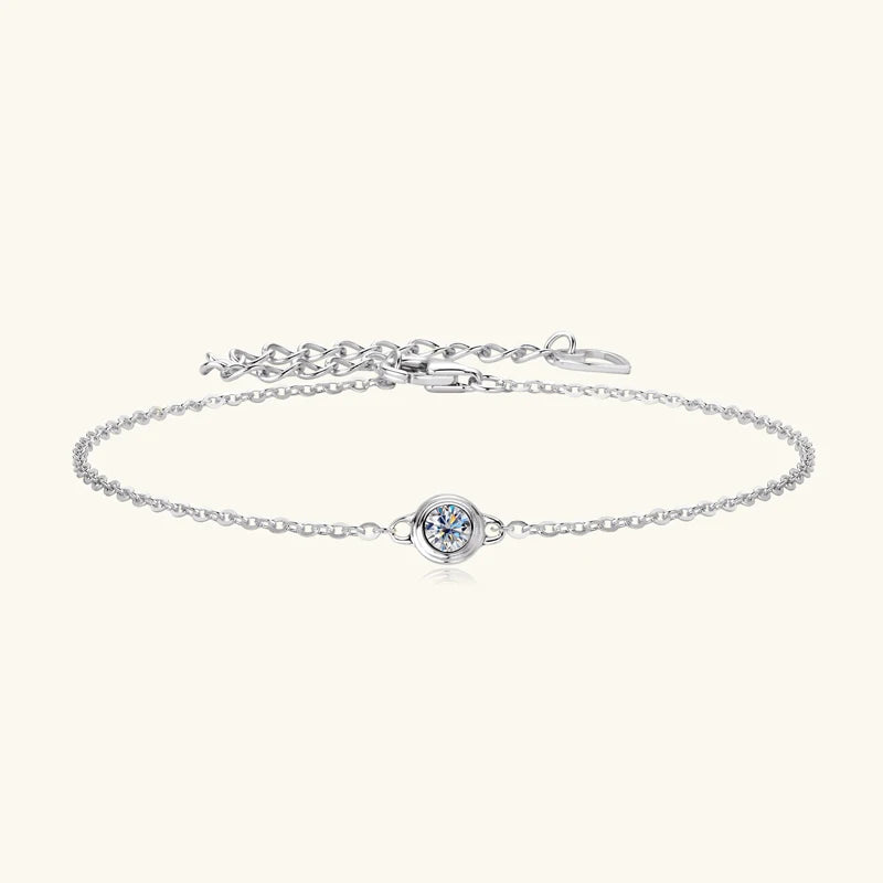 Radiant Round 0.1CT Moissanite Bracelet