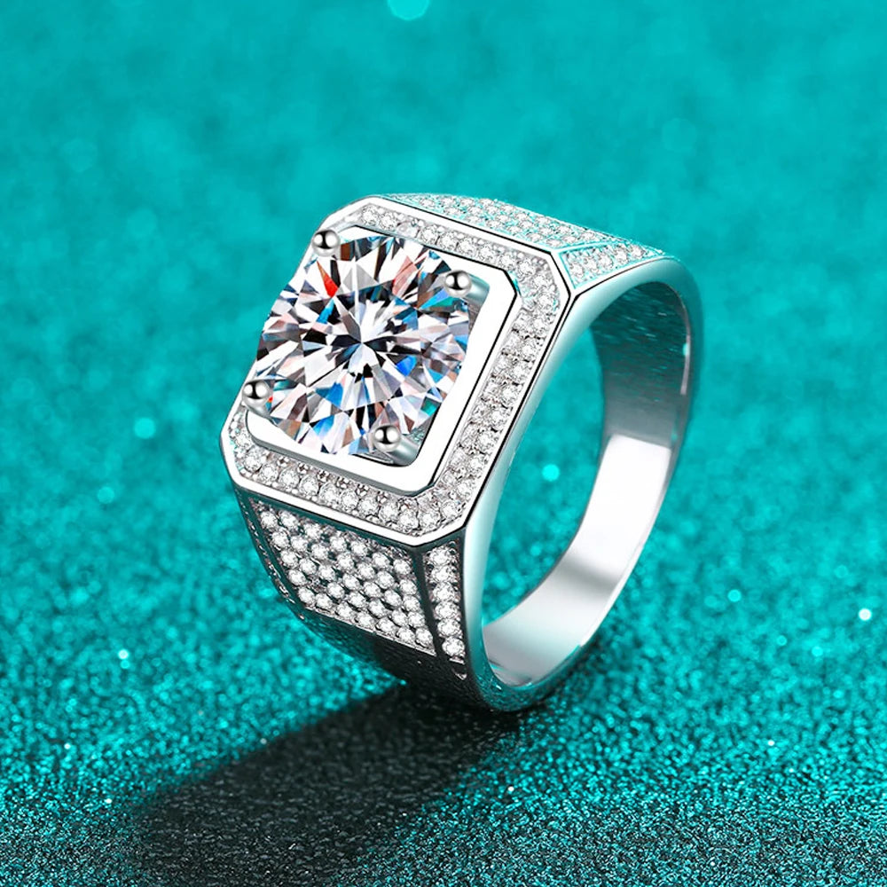 5ct Moissanite Sterling Silver Eternity Ring