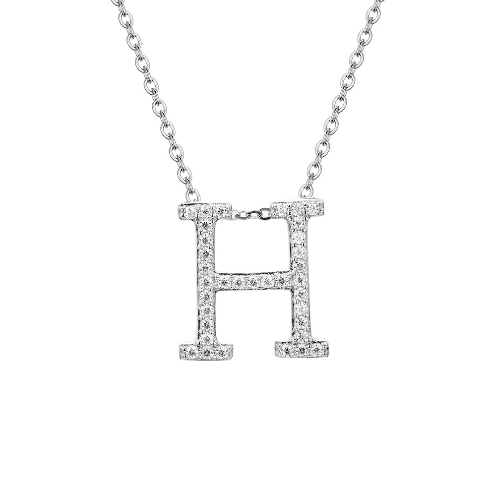 Moissanite Letter Pendant 925