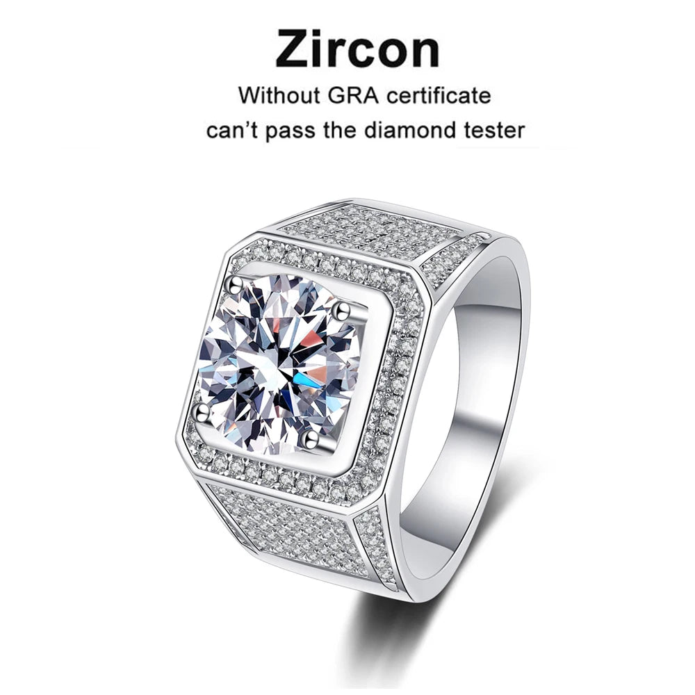 5ct Moissanite Sterling Silver Eternity Ring