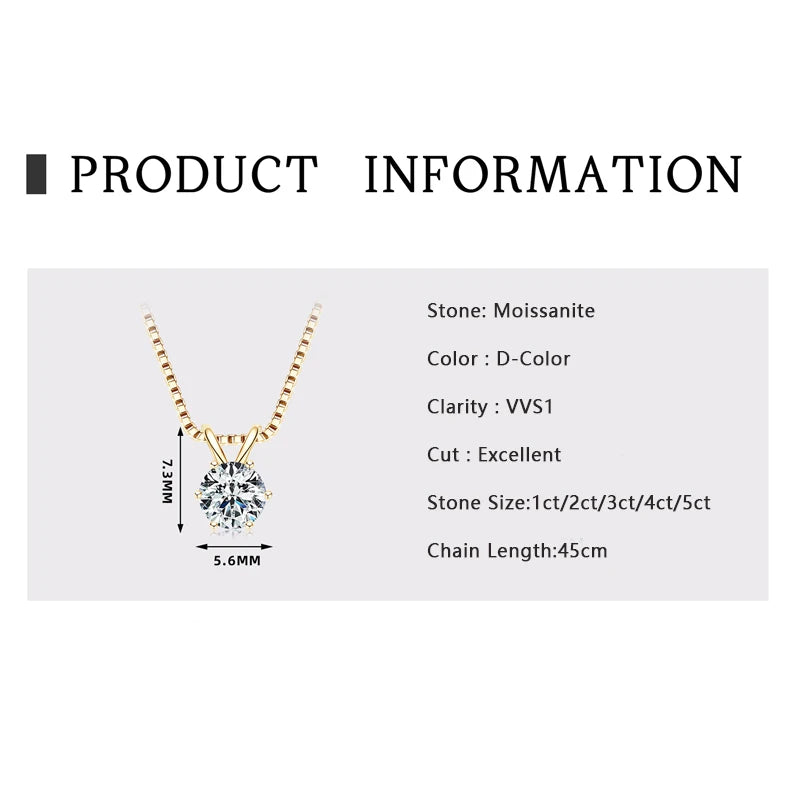 Moissanite Pendant Necklace