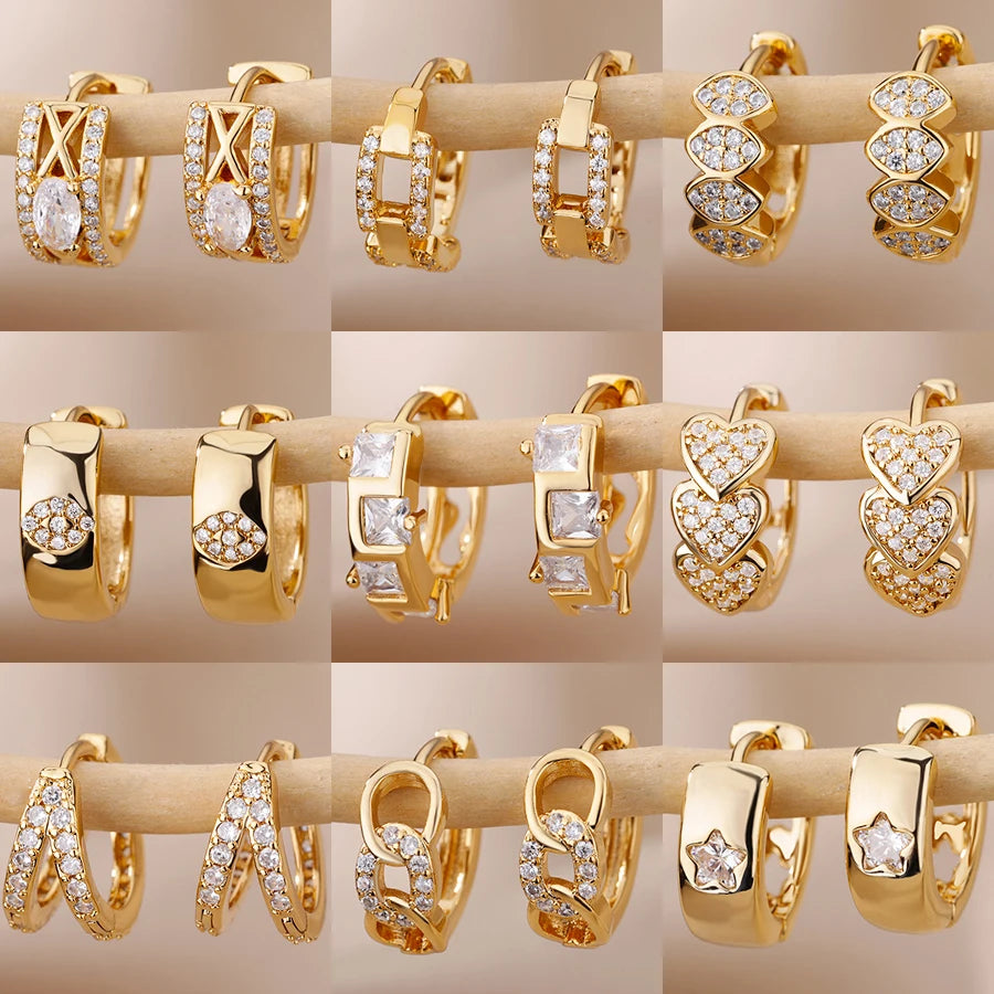 Zircon Luxury Hoop Earrings