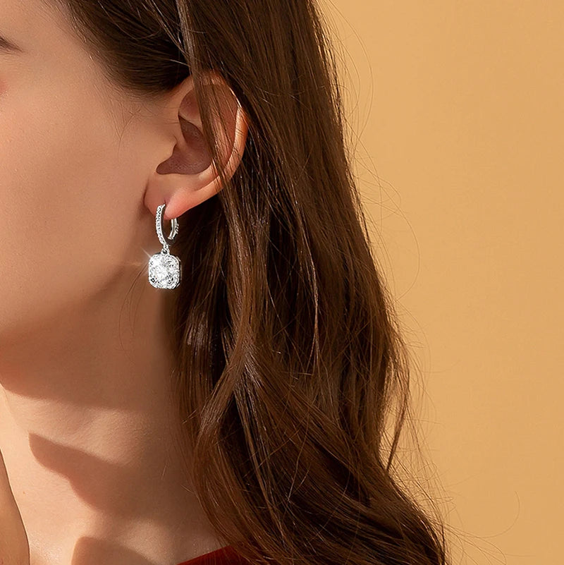 Moissanite 925 Sterling SilverEarrings