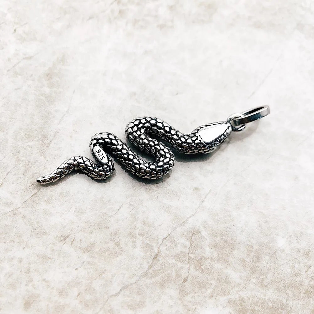 Sterling Silver Snake Pendant