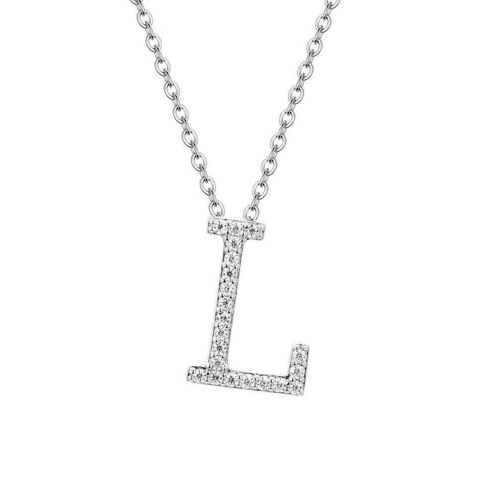 Moissanite Letter Pendant 925
