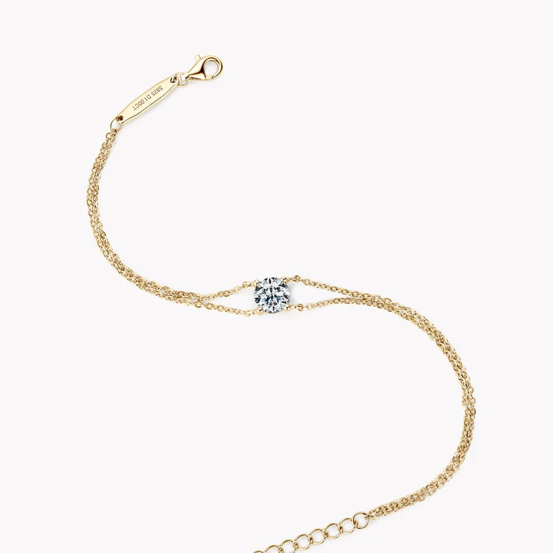 Starlight Double-Chain 1CT Moissanite Bracelet