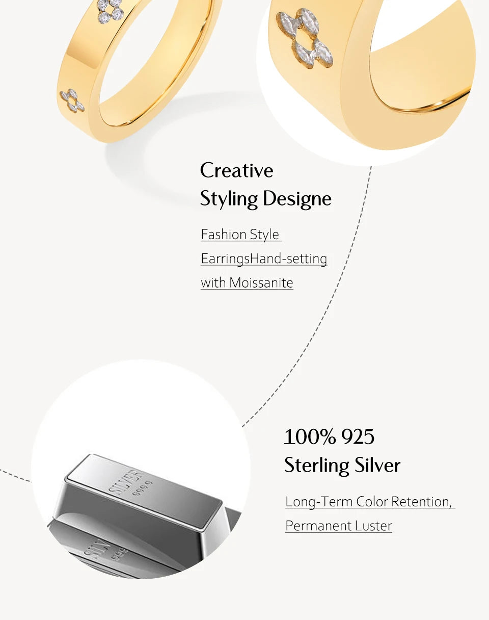 Moissanite Flower Band Ring