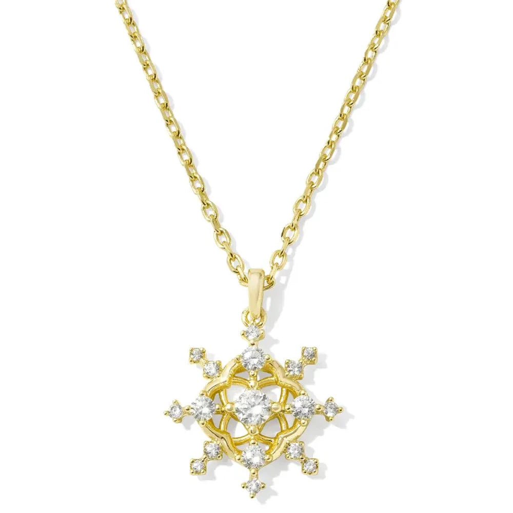 Snow Crystal Short Pendant Necklace- Kendra Scott
