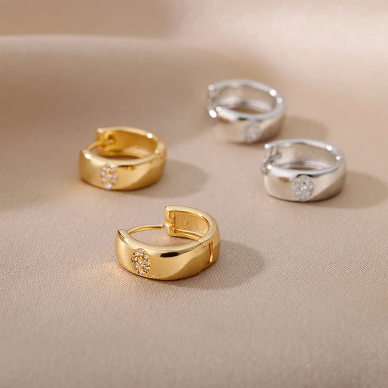 Zircon Luxury Hoop Earrings