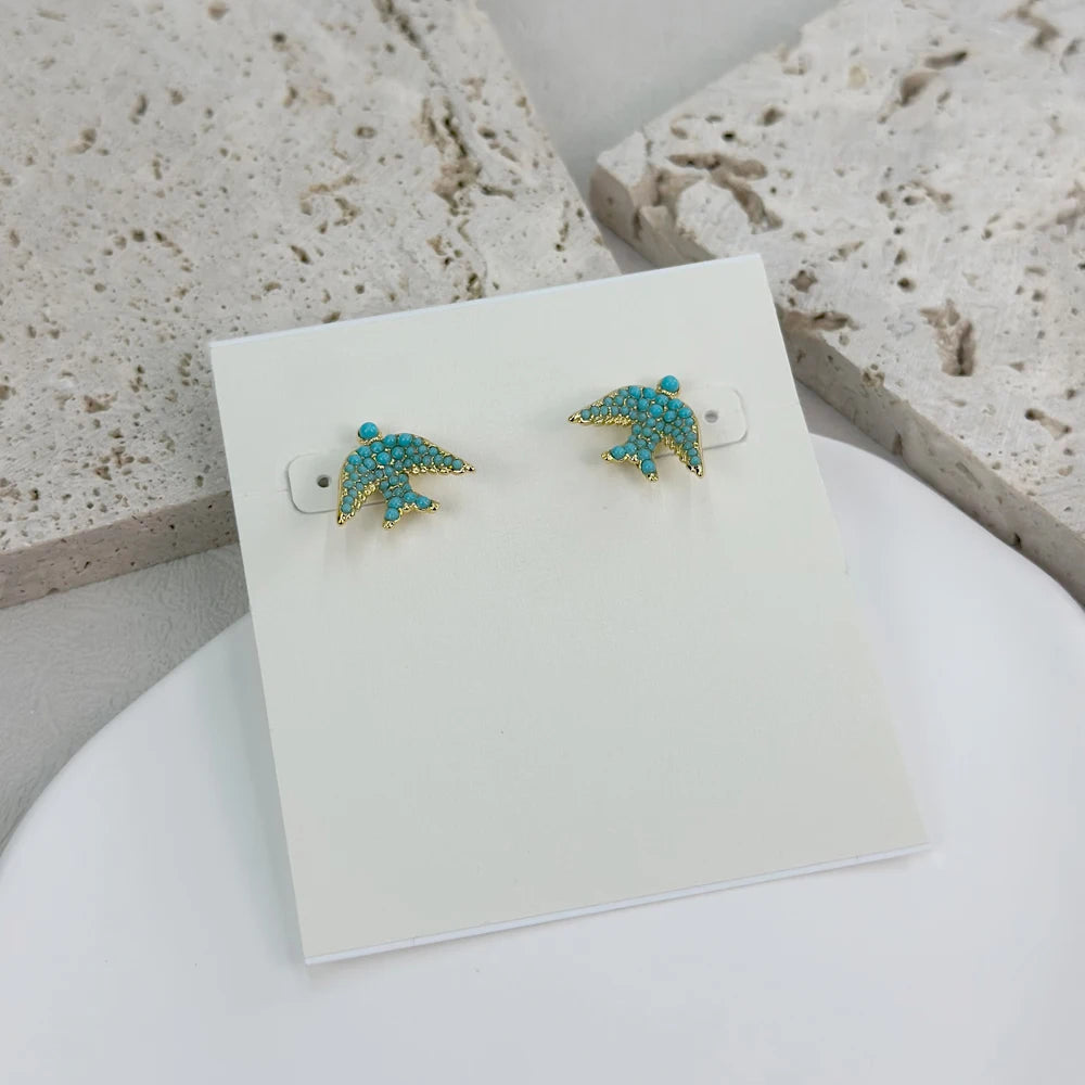 Melody Bird Gold Stud Earrings- Kendra Scott