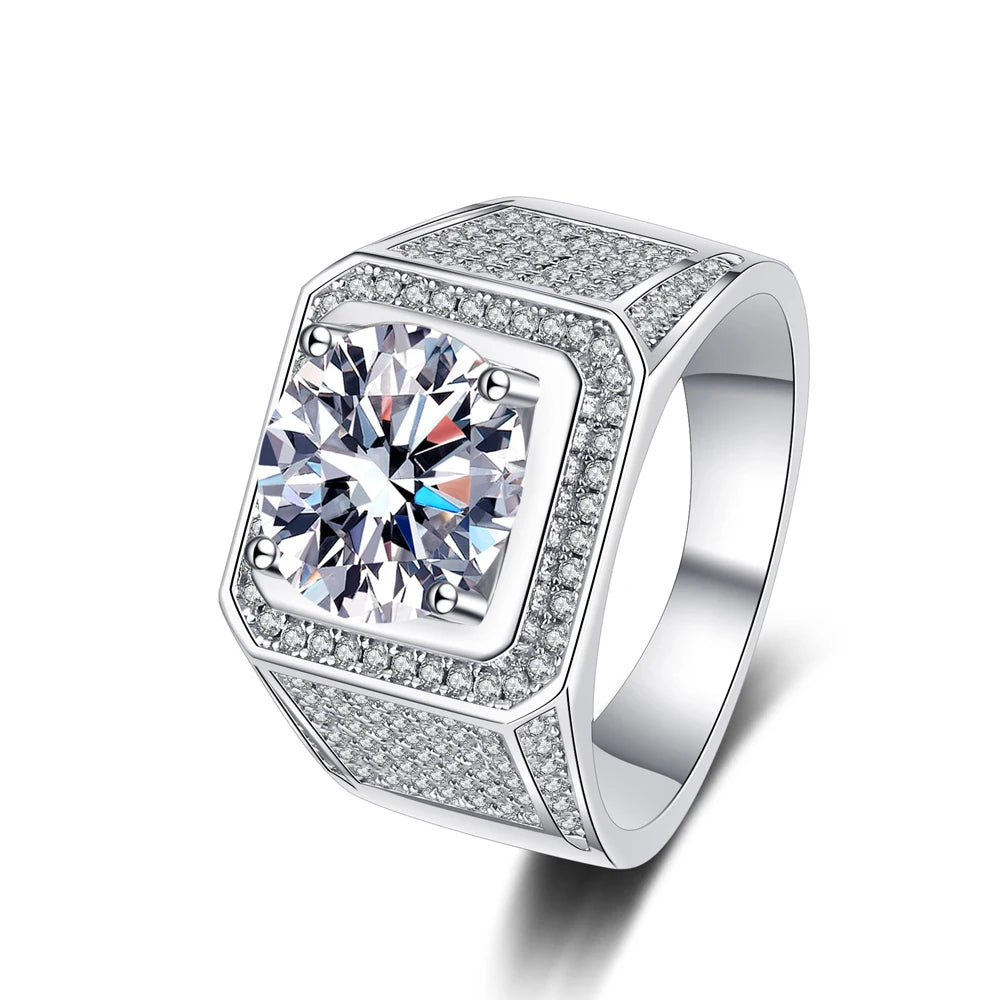 5ct Moissanite Sterling Silver Eternity Ring