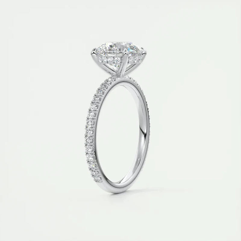 925 Sterling Silver Moissanite Wedding Ring