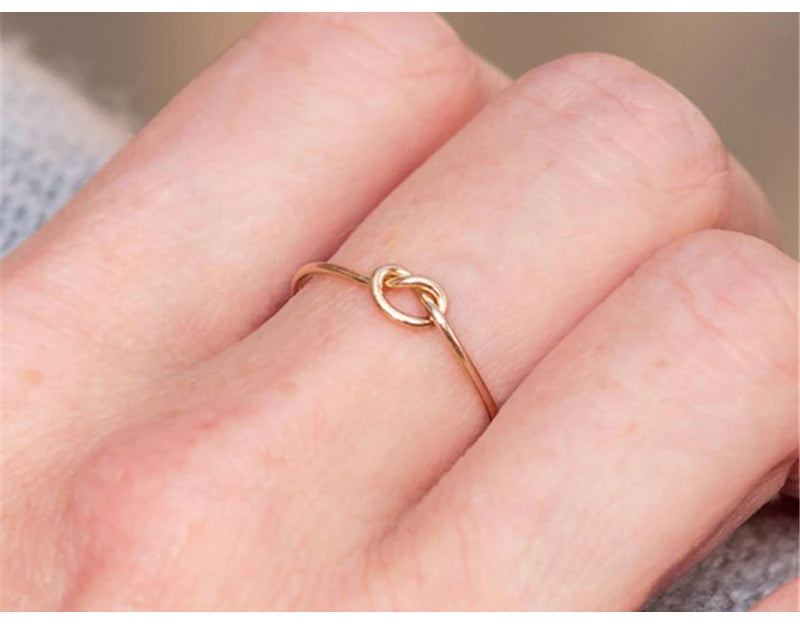 Heart-Shape Gold Ring – 14K Gold-Filled Minimalist Boho Knuckle Ring | Elegant Stacking Jewelry