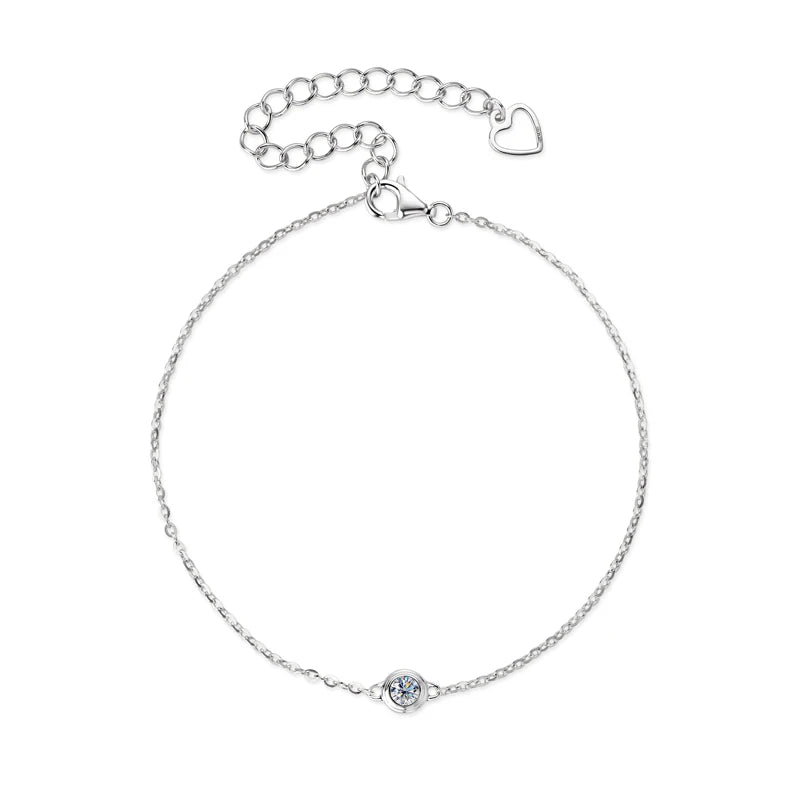 Radiant Round 0.1CT Moissanite Bracelet