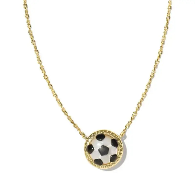 Kendra Scott Ivory Mother-of-Peal Soccer Short Pendant Necklace