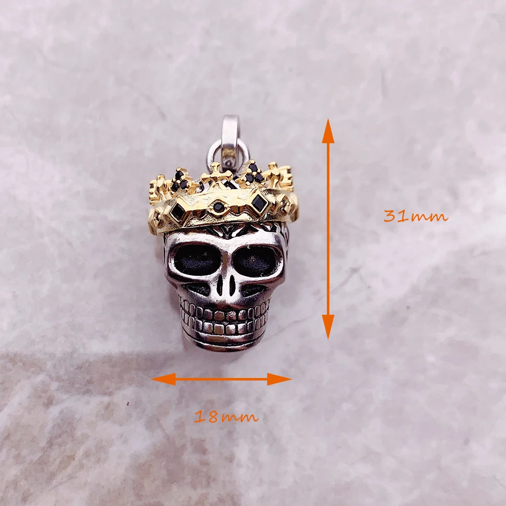 Vintage Skull Crown Pendant