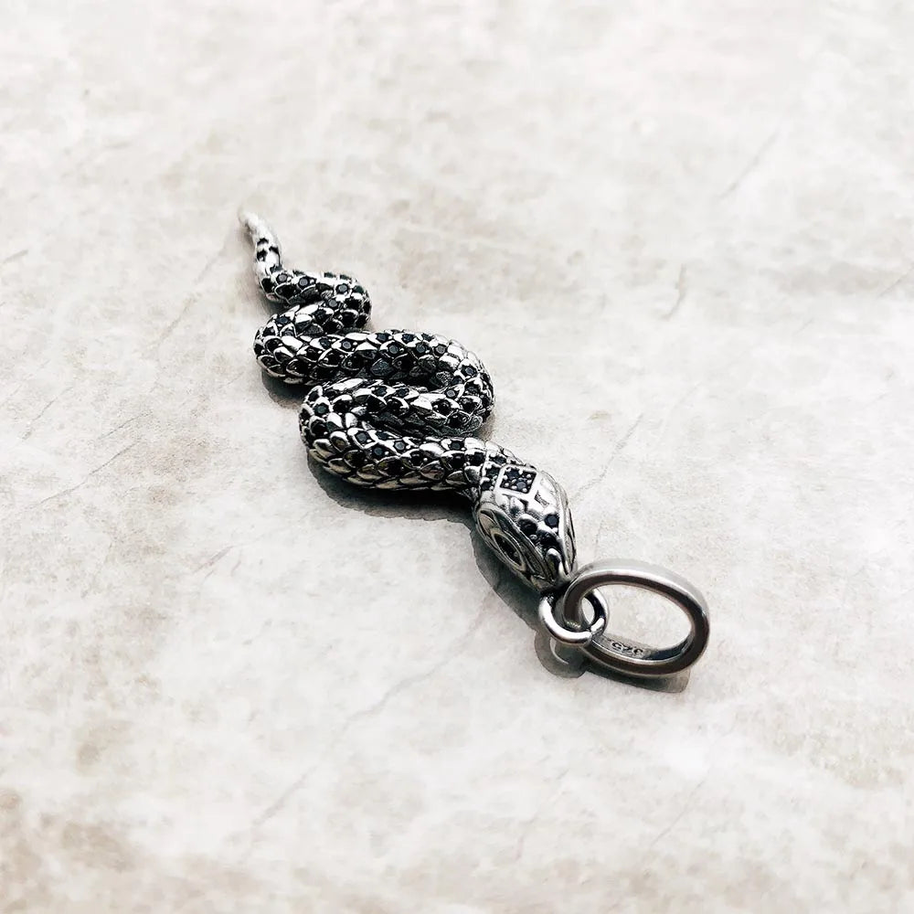 Sterling Silver Snake Pendant
