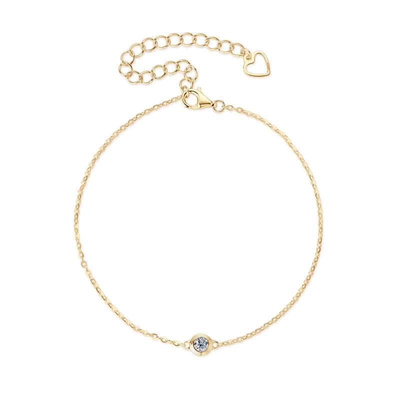 Radiant Round 0.1CT Moissanite Bracelet