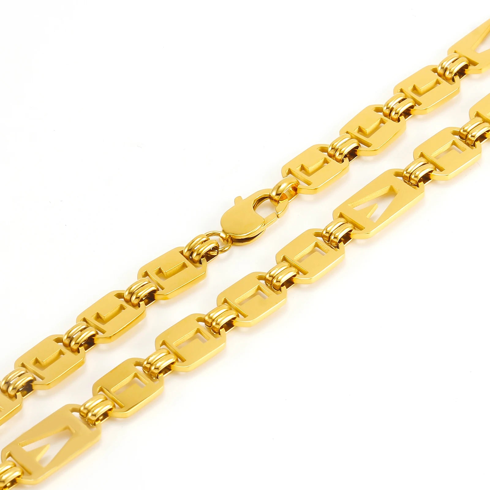 Luxury Gold/Silver LV Chain, Unisex Jewelry Set