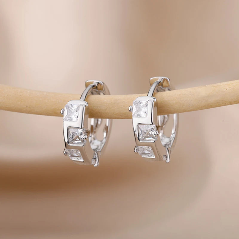 Zircon Luxury Hoop Earrings