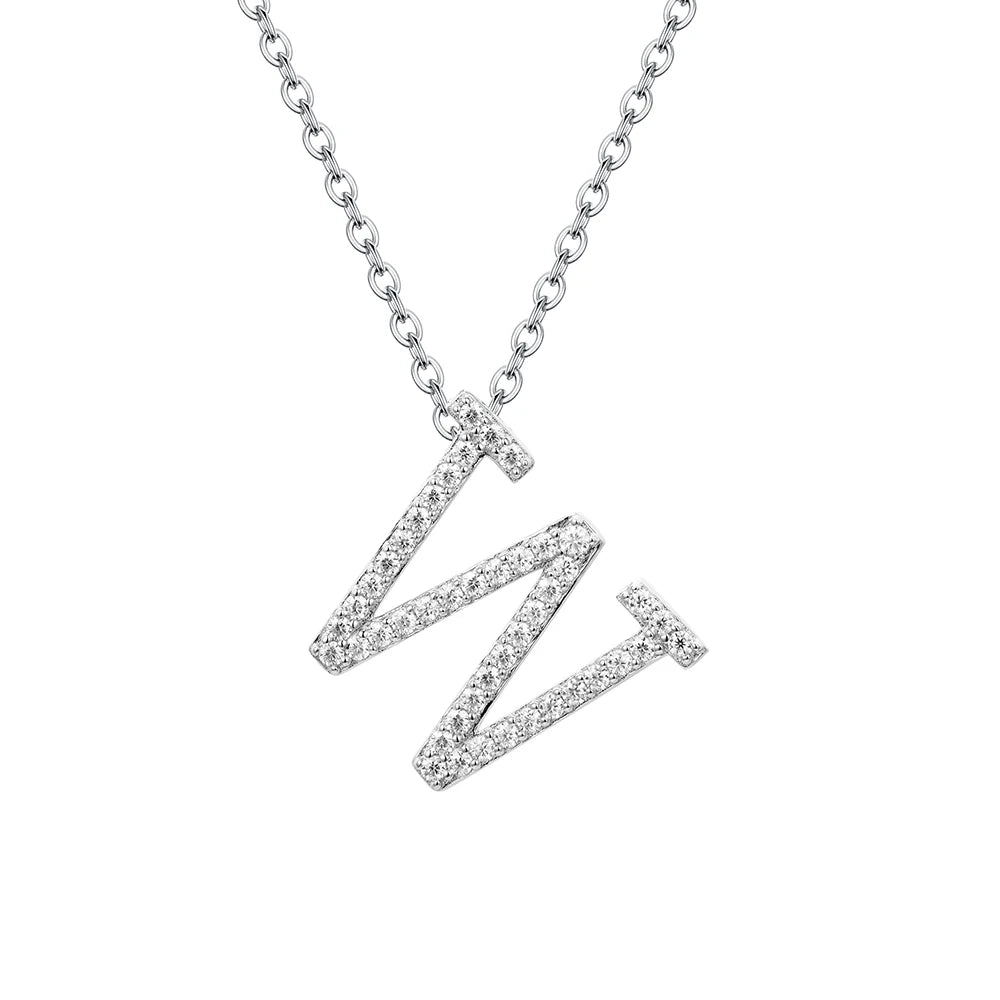 Moissanite Letter Pendant 925