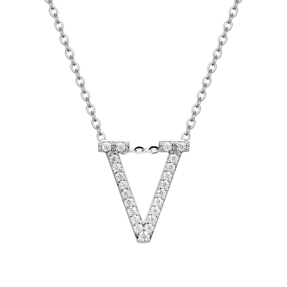 Moissanite Letter Pendant 925