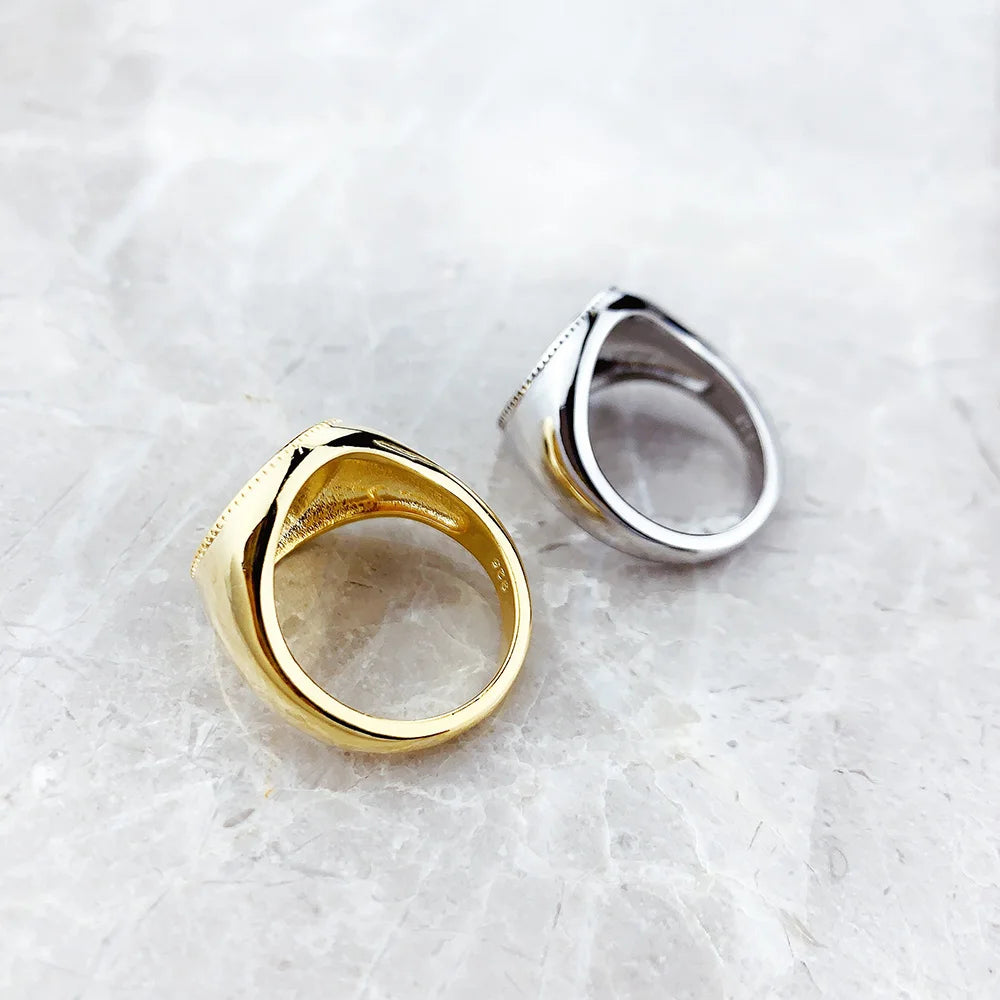 Vintage Silver Compass Ring