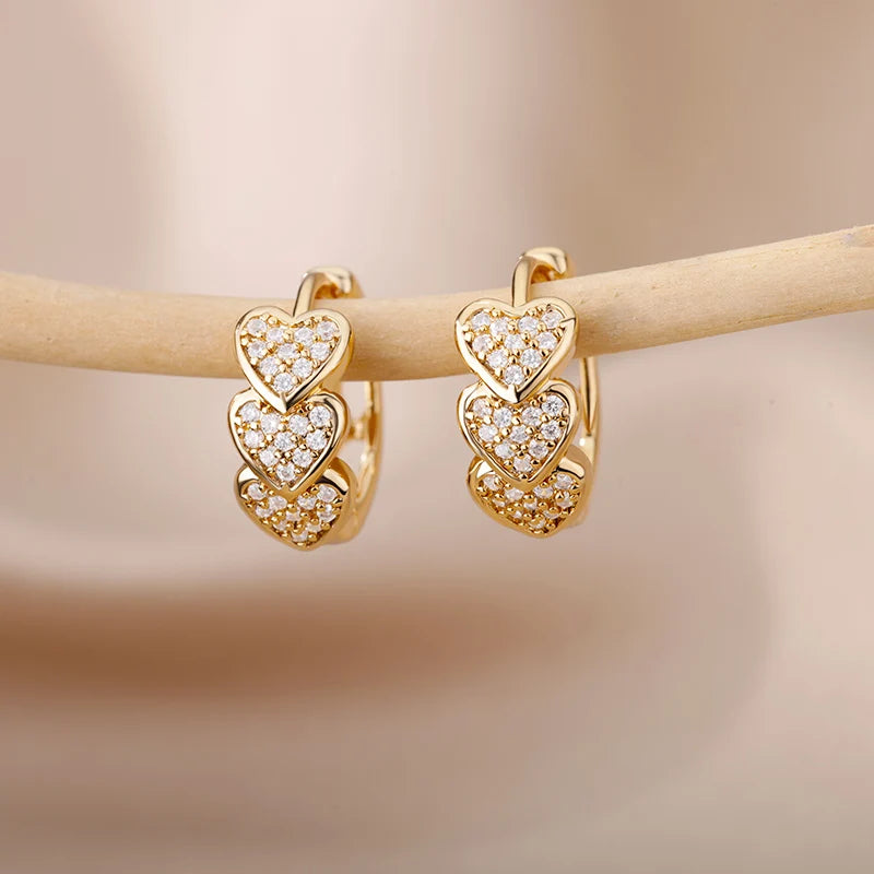 Zircon Luxury Hoop Earrings