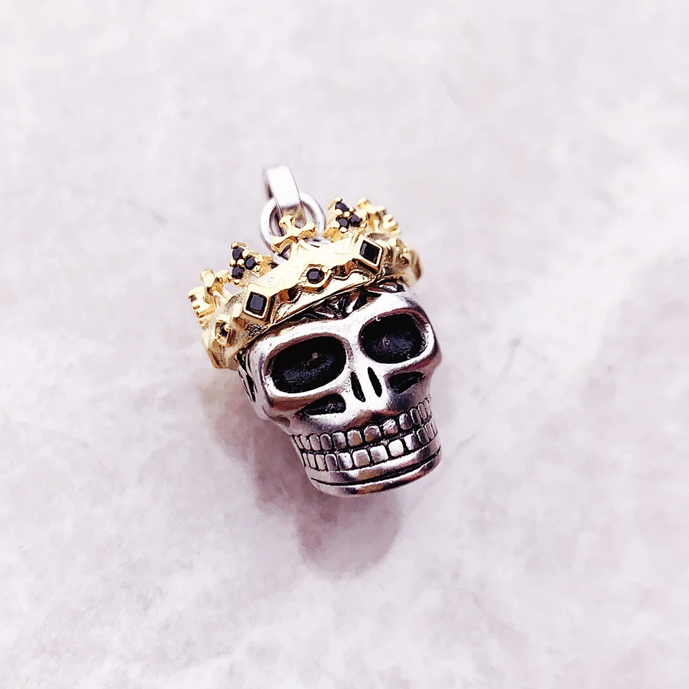 Vintage Skull Crown Pendant