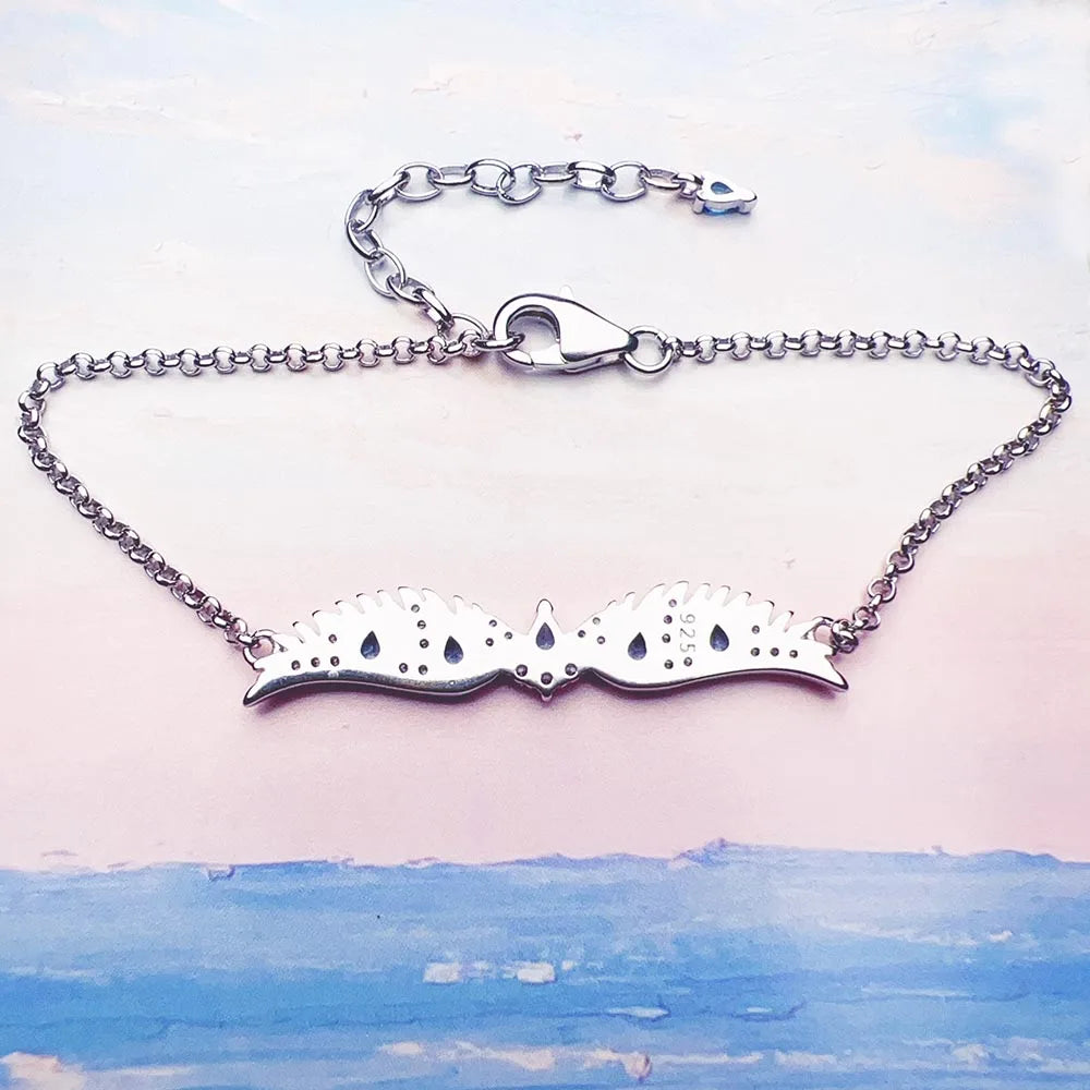 925 Sterling Silver Phoenix Wing Charm Bracelet | Bohemian Jewelry for Women