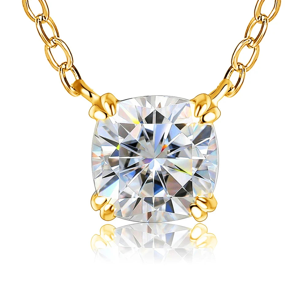Cushion Cut Moissanite Pendant