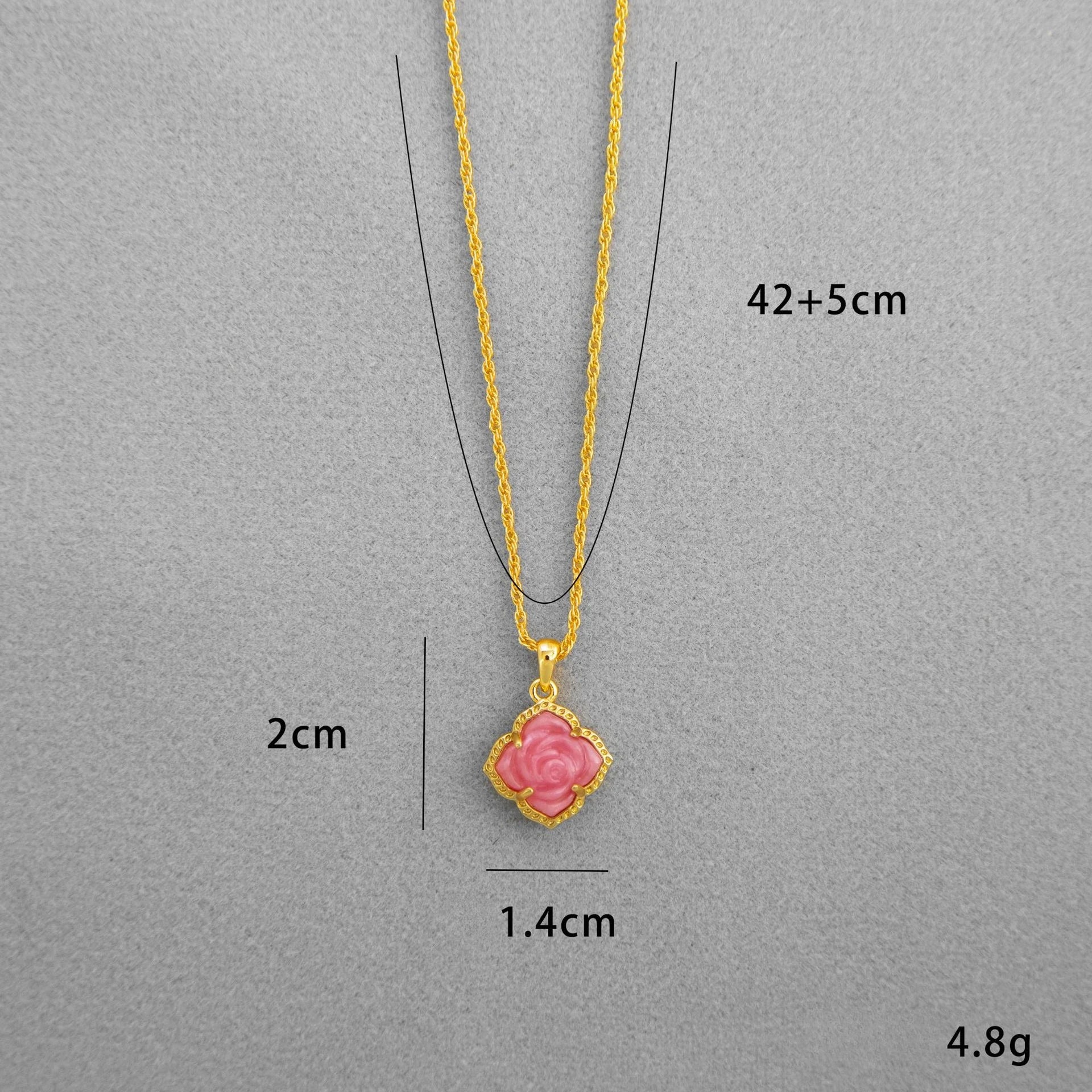 Rose Flower Pendant Clavicle Necklace- Kendra Scott Yellow Rose