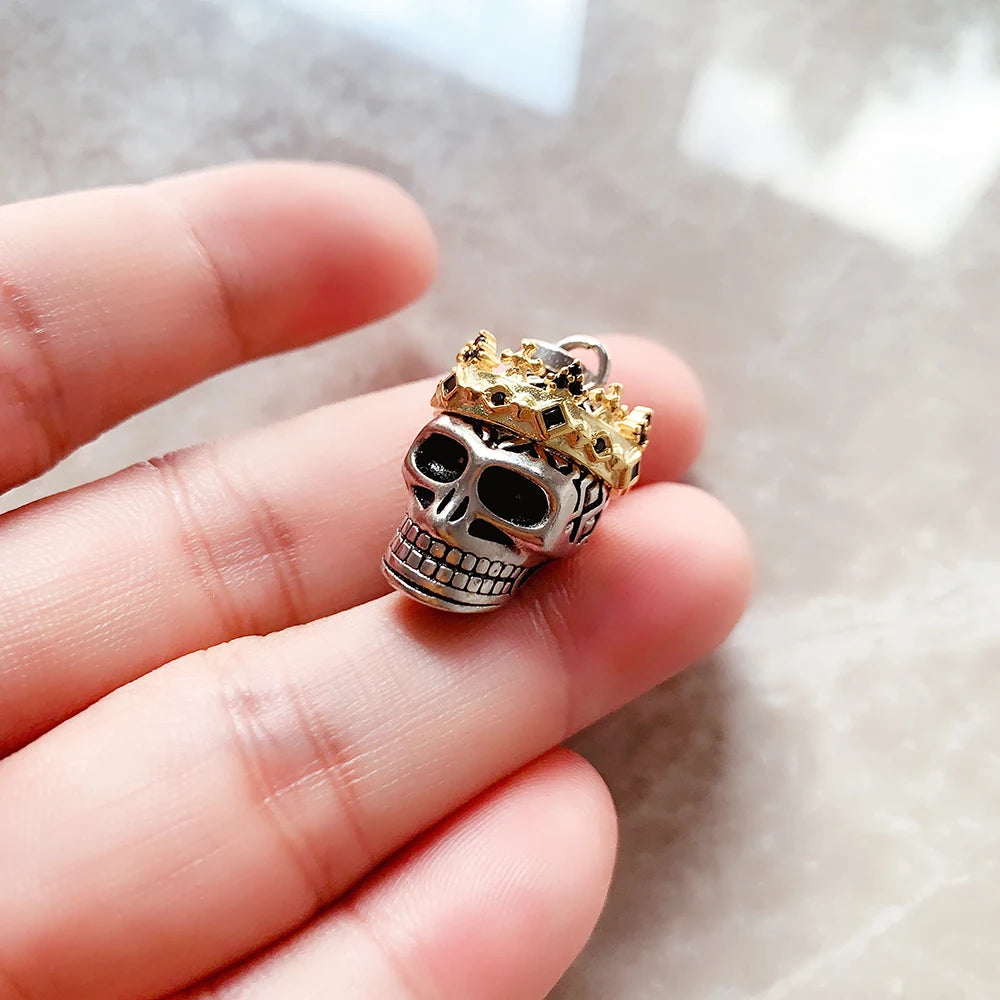 Vintage Skull Crown Pendant