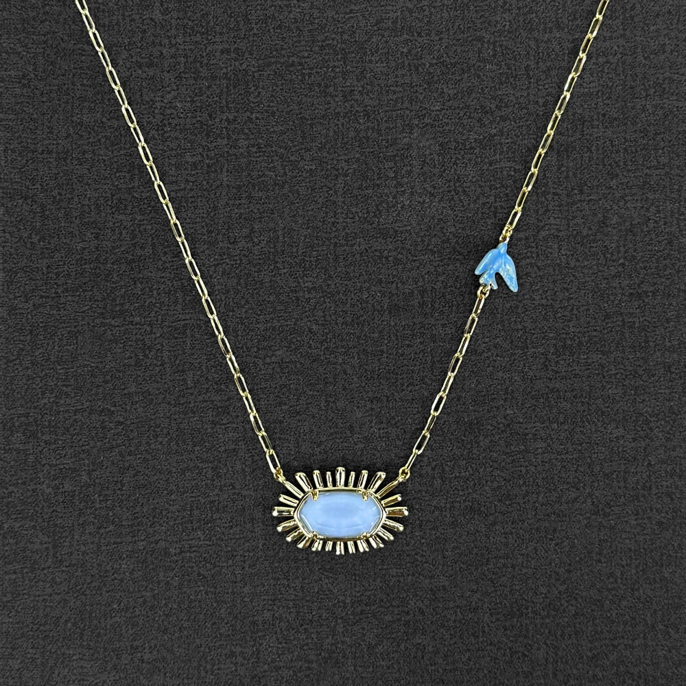 Elisa Bird Gold-Plated Short Pendant Necklace- Kendra Scott