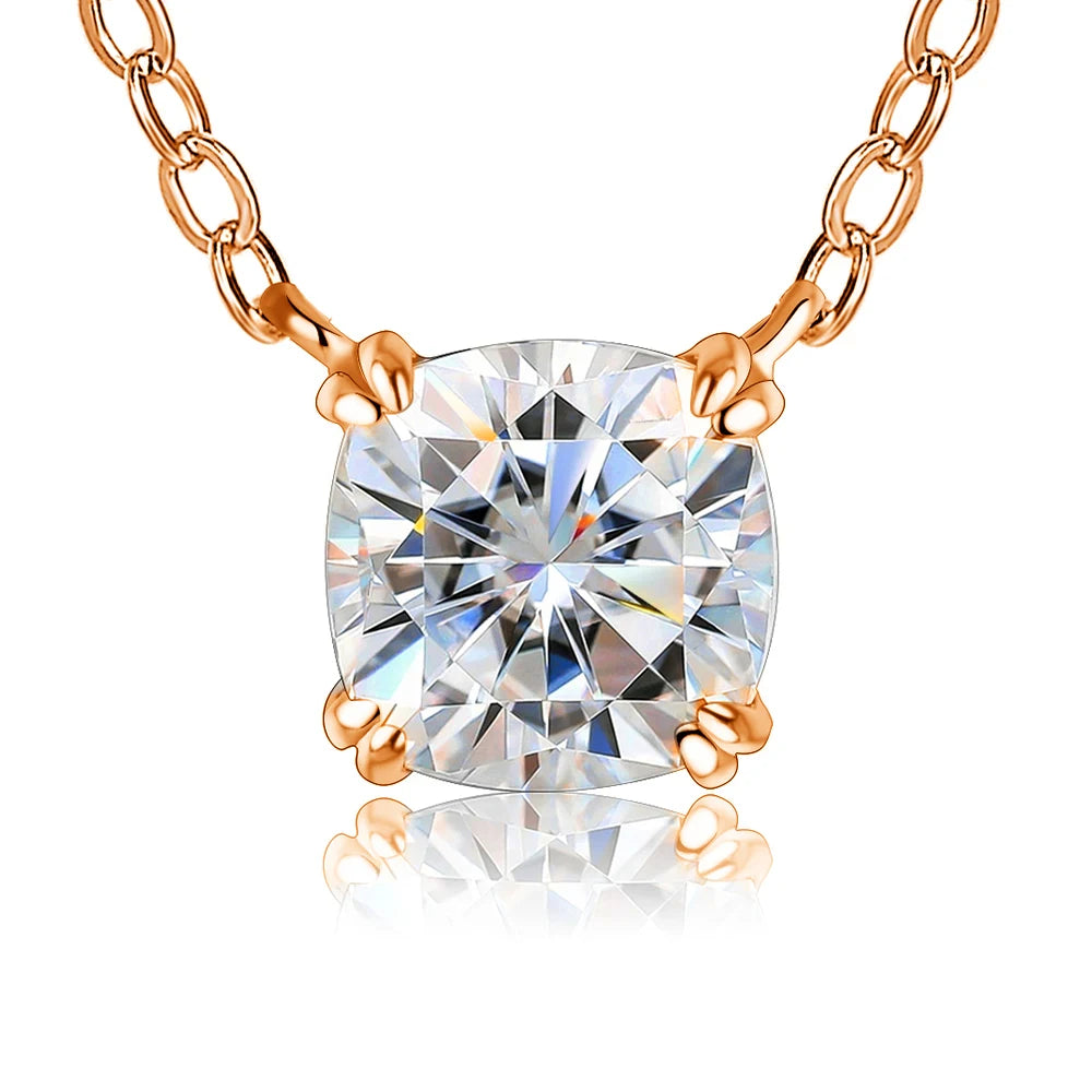 Cushion Cut Moissanite Pendant