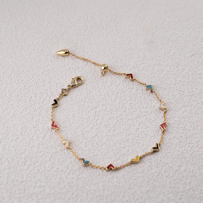 Kendra Scott Enamel Heart Chain Bracelet