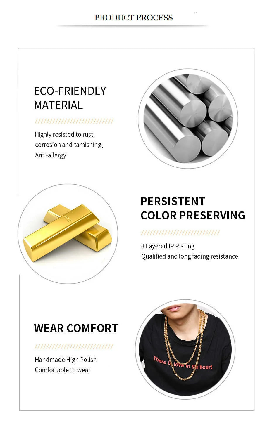 Luxury Gold Plated Wheat Chain Necklace for Men & Women