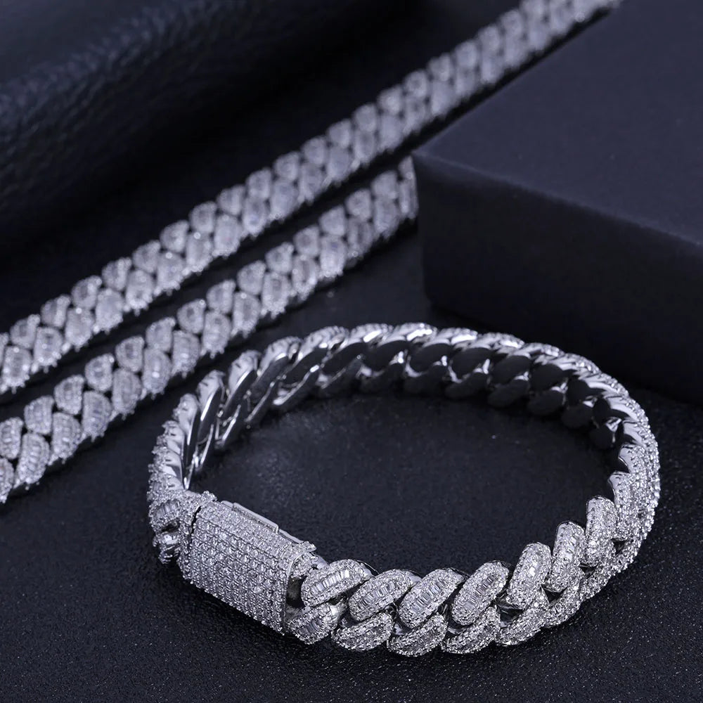 12MM Cuban Link Bling Bracelet