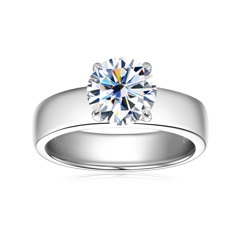 18k Gold Plated Moissanite Wedding Ring